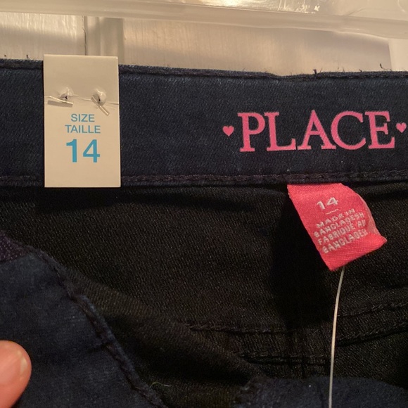 Stretch navy pants for girl. - Picture 3 of 4